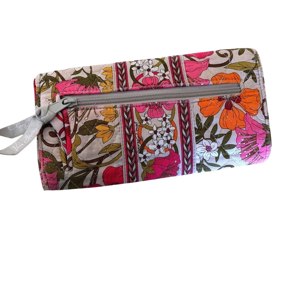 Vera Bradley Tea Garden Quilted Cotton Wallet‎ Floral Pink 8 Inch Vintage
